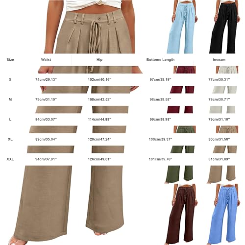 Pantalones de descanso para mujer con cintura elástica cómodos y ligeros 3