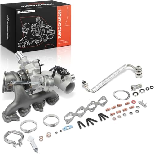 A-Premium Turbocharger with Installation Kits & Turbo Oil Feed Line Compatible with Chevy & Buick Models - Cruze 2011-2015, Cruze Limited 2016, Sonic 2012-2020, Encore, Trax 2013-2021 - # 55565353