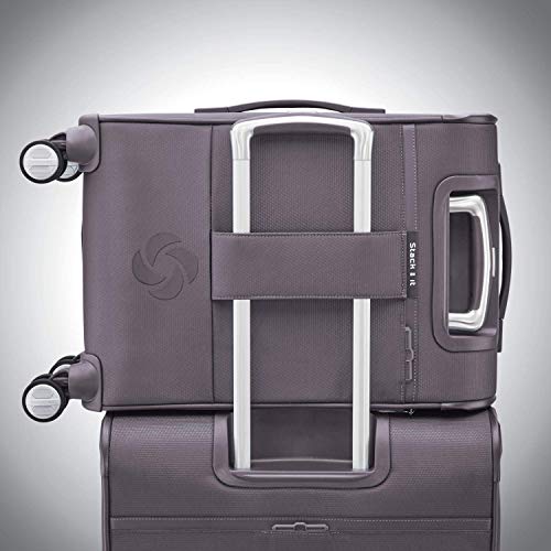 Image of Samsonite Solyte DLX Softside Expandable Luggage with Spinner Wheels, Mineral Grey, Carry-On 20-Inch