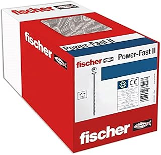 fischer 100 x wkręt do płyt wiórowych Power-Fast II 3,5X50, łeb stożkowy z gniazdem krzyżowym gwint częściowy ocynkowany galwanicznie, pasywowany na niebiesko (nr art. 670072)