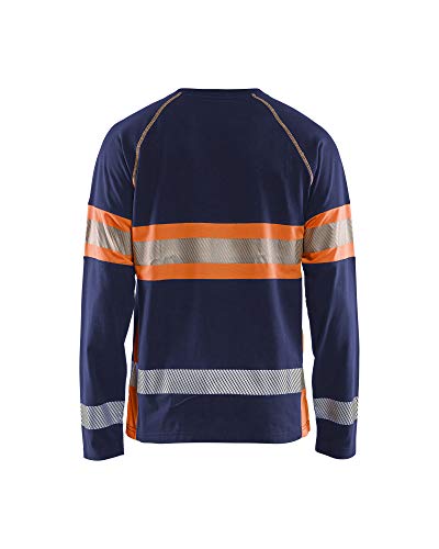 Camiseta Blaklader 3510 azul marino manga larga de algodon 2