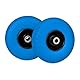 Relaxdays Schubkarrenrad 3.00-4, 2er Set, PU Vollgummi, Stahlfelge, pannensicheres Sackkarrenrad, 100 kg, schwarz/blau