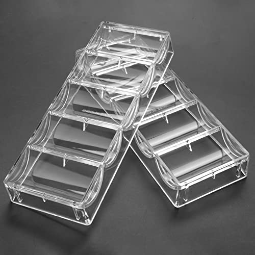 Lobamop 10 stück Acryl Pokerchips Halter Tray für 100 Chips (ohne Deckel)