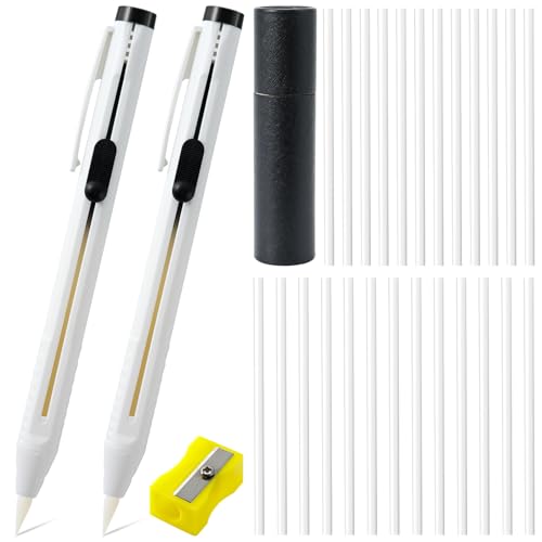 28 Pcs White Chalk Pencil for Sewing, Tailor Chalk Fabric