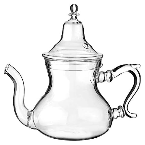Marokkanische Teekanne aus Glas. Mit integriertem Filter. Kapazität 600 ml Cover
