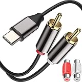 ✅[Uso del producto]: conecta dispositivos con puerto USB tipo C, a receptor estéreo, altavoz, amplificador u otros dispositivos habilitados para RCA.