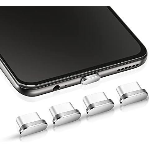 4 Tapones Antipolvo USB C para Conector de Carga y de Auriculares Cover