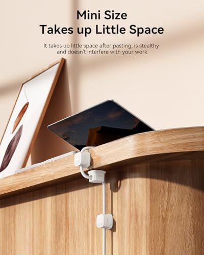 6-pack magnetic cable clips cord organizer-cable smooth adjustable rocoren desk cable management accessoriescable holder clips wire holder keeper for desktopnightstandhome officeworkspacephone