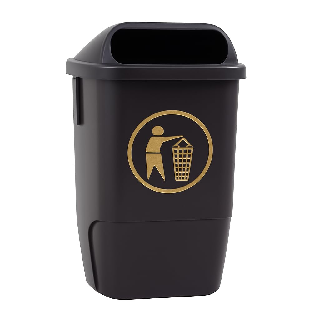 Chabrias Ltd 50 Litre Post Wall mounted outdoor litter bin, External Bin, School Bin
