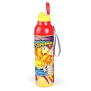 Cello Sonic Plastic Bottle, 900ml, Yellow Red, Set of 1