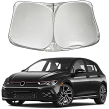 Car Windshield Sun Shade Sunshade Compatible with VW Volkswagen Golf/Golf GTI 2026 2025 2024 2023 2022-2015 Accessories, Foldable Car Front Window Sun Shield Visor