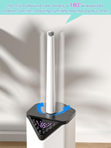 Image of 19L /5Gal Humidifiers for Bedroom Large Room 2800 sq ft, Quiet Humidifiers for Large Room, Floor Humidifier with 3 Mist Mode & Auto 180Mist Tube for Home Whole House School Office Commercial Plants