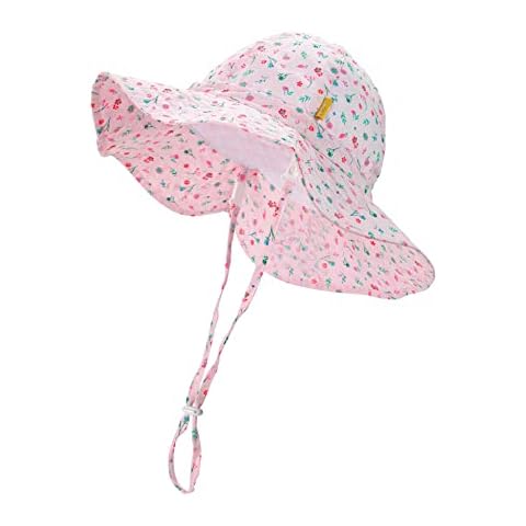 DASMINI Baby Girls Sun Hat Cute Flower and Grass Toddler Summer Outdoor Infant Beach Wide Brim Caps 6-24M Cover