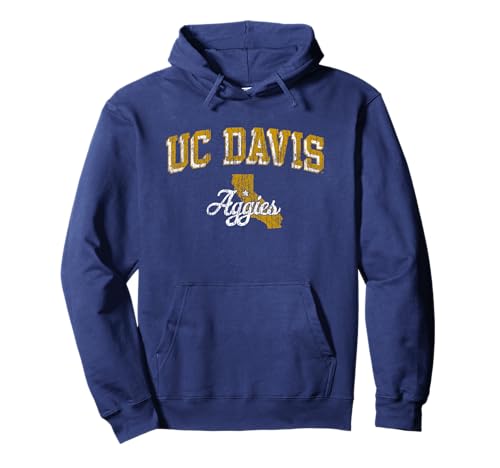 Elite Authentics UC Davis Aggies Retro Arch Officially Licensed Pullover Hoodie