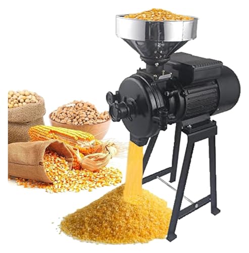 Getreidemühle, 3000W elektrische trockene nasse Pulver-Maschine für Getreide, Reis, Weizen, Mais mit Trichter