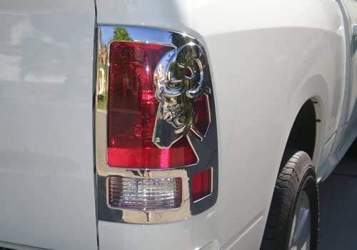 Avanzato Chrome Tail Light Covers Compatible with Dodge Ram 1500 2009-2019/2500-3500 2010-2019 (Does NOT fit Vehicle w/LED Lights)