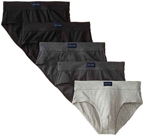 Tommy Hilfiger Men's 5-Pack Classic Cotton Grey Multi Hip Brief