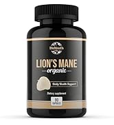 BioYouth Organic Lions Mane Capsules Dietary Supplement Premium Organic Lions Mane Mushroom Extra...