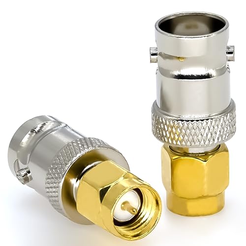 Adaptador coaxial SMA macho a BNC hembra 2 unidades miniatura 1