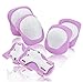 COOLGO Protezioni Bici Ginocchiere Set per Bambini 15-30 KGS, 6 Pezzi Regolabili Gomiti Ginocchiere Protettive Polsi per Bambina Bambino per Pattini a Rotelle Skateboard Roller Ciclismo (Viola)
