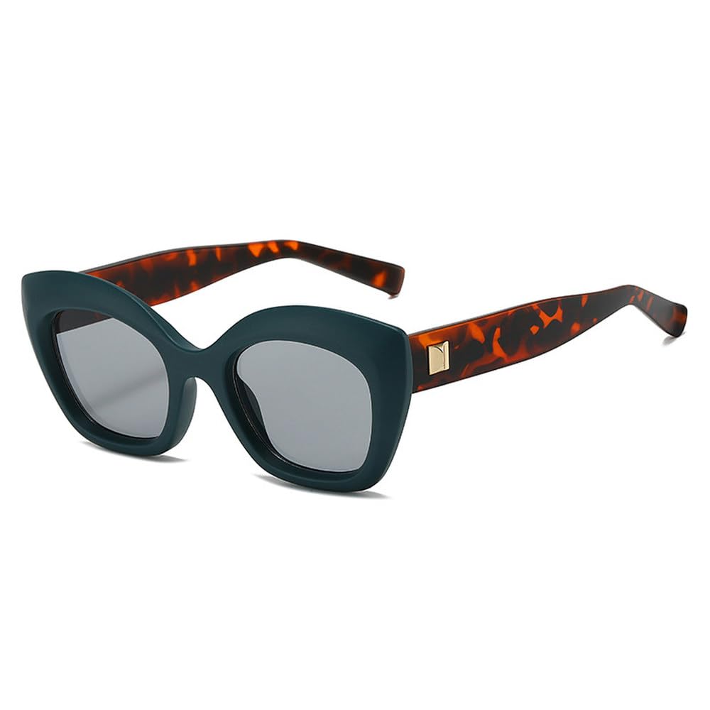 Lunettes de soleil œil de chat gelée nuances léopard mixtes UV400