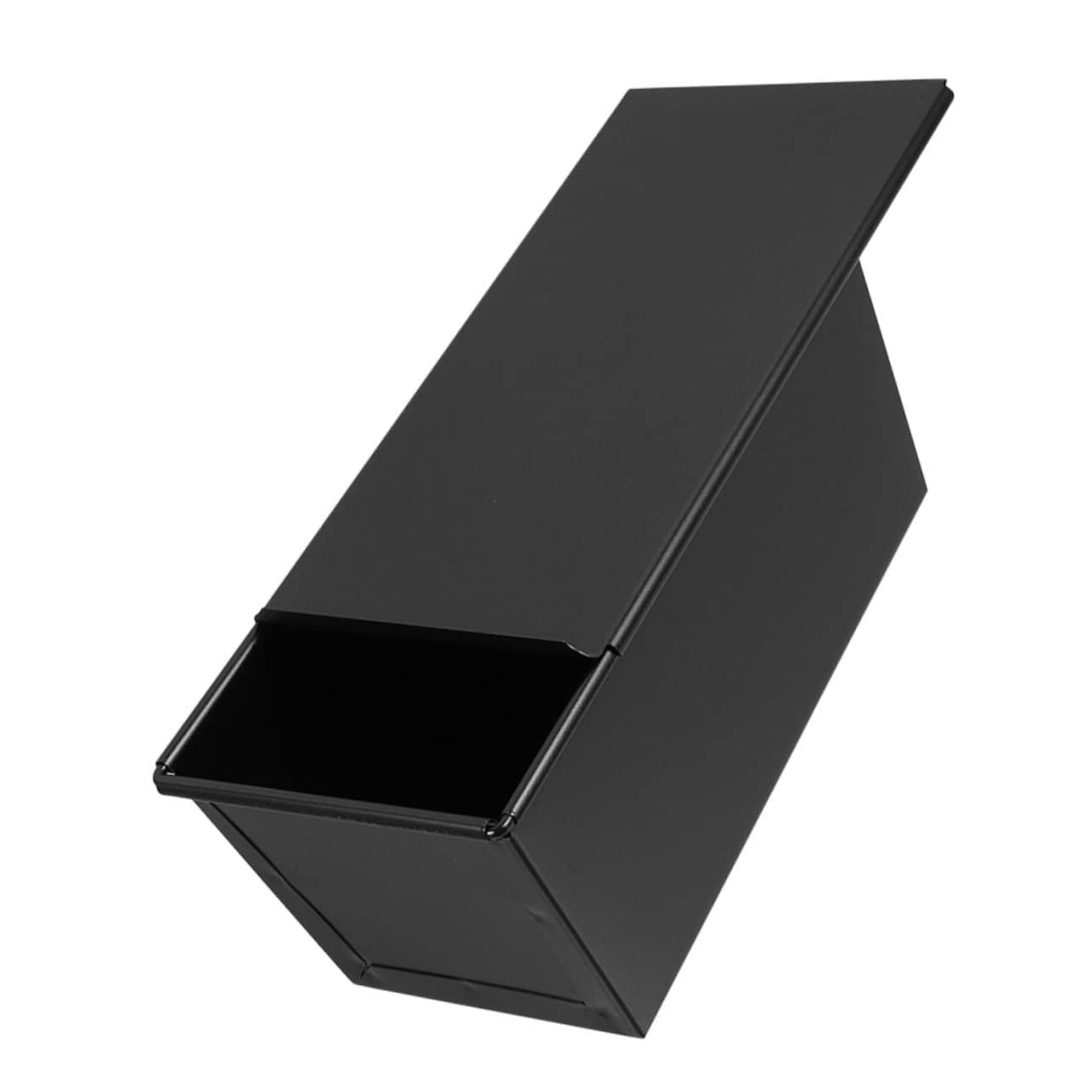 IMIKEYA Molde para Hornear Tostadas Tapa Deslizante, Acero al Carbono Negro Recubrimiento Antiadherente y Bordes Redondeados para Pan Casero