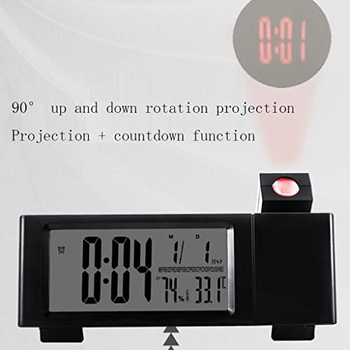 Rotatable 90° Ultra-Clear Alarms Clock Dimmer Projection Digital Clock With Usb Charging Port Folding Table Lamps For Home And Office #TOP1