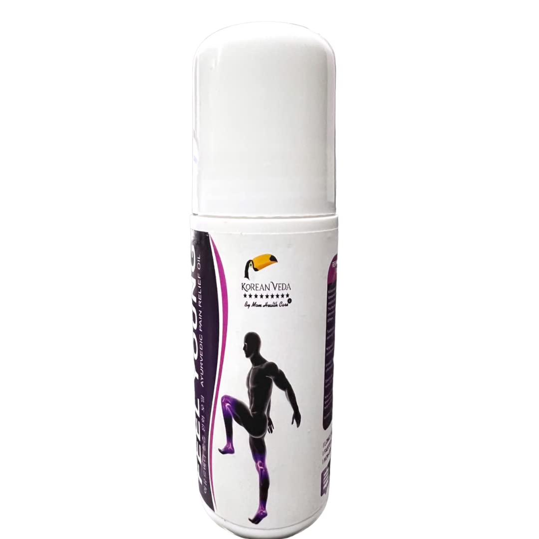Korean Veda Ayurvedic Pain Relief Oil 75 Ml | Best For Back Pain, Muscle, Joint, Knee | 100% Ayurvedic | Suitable For Sports & Gym Related Injuries