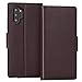 FYY Samsung Galaxy Note 10 Plus Case/Galaxy Note 10 Plus 5G Case Luxury Cowhide Genuine Leather [RFID Blocking] Wallet Case with Kickstand and Card Slots for Galaxy Note 10 Plus/Note 10 Plus 5G Brown