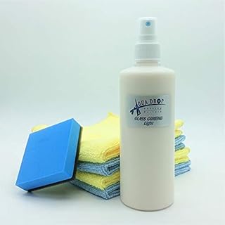 AQUADROP GLASS COAT LIGHT 300ml アクアドロップ 超撥水 超光沢 ガラスコーティング剤 MFクロス スポンジセット