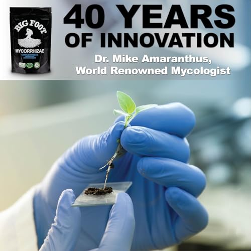 Big Foot Mycorrhizae for Plants, Potted Plants and Gardens - Concentrate Fully Dissolves in Water, Year Round Organic Fertilizer for Root Growth and Healthy Soil - 8 Ounces of Mycorrhizal Inoculant