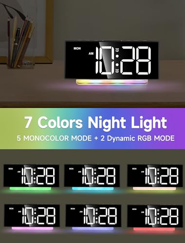 Cadmos Extra Loud Rainbow Bedroom Clock