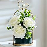 ❀ 【DIY Innendekoration】: Rosen sind in Blumenarrangements sehr beliebt. Rosen können für DIY-Kunst, Accessoires, Geschenkverpackungen usw.; in Heimtextilien, Schlafzimmern, Küchen, Esstischen, Wohnzimmern, Gärten und anderen Orten. Kann eine romantische Atmosphäre schaffen; Bei Verlobungen, Hochzeiten, Jubiläen usw. gibt es auch Rosenblüten
