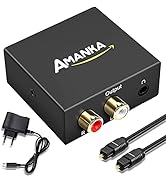 AMANKA Audio Konverter Wandler Digital,Toslink und Koaxial zu Analog (Cinch und 3,5mm Klinke) mit...