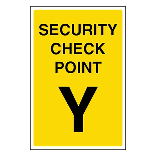 Point de contrôle de sécurité Y panneau 300x450mm en aluminium durable