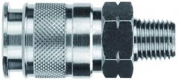AIGNEP USA 80195-08 3/8" Multi-Socket Universal Coupler x 1/2" Female NPTF Thread (Nickel Plated Brass)