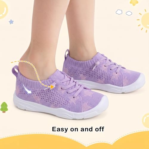 Image of LeIsfIt Toddler Shoes Boys Girls Wide Toe Box Breathable Slip-On Sneakers Kids Lightweight Barefoot Feel Shoes for Everyday Play