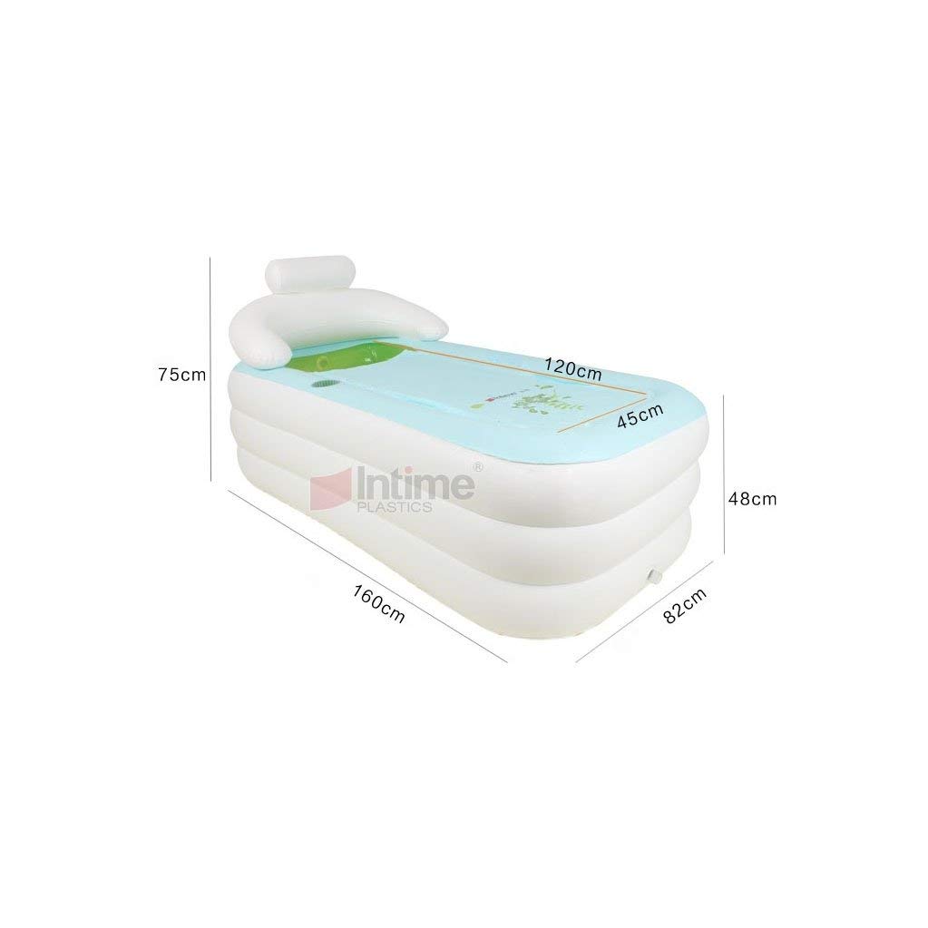 Baignoire Pliable Gonflable Épais Chaude Adultes Spa, Enfants Piscine Gonflable, Blanc