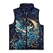 TOADDMOS Blue Butterfly Girls Sleeveless Vests Size 4T Comfortable Flowers Sleeveless Jacket Full-Zip Fall Winter Warm Outerwear Stylish Girl Vest 4T Fall Outfits Fashion Clothing