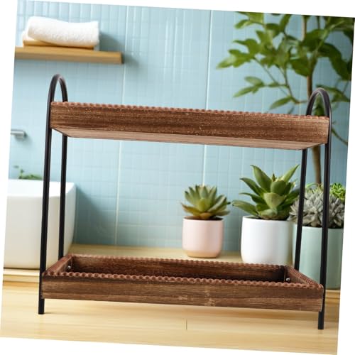 Badezimmer-Regal aus Holz, Nizer, Hautpflege, Make-up, Vani-Tablett, platzsparend, für Küche, Bad, Arbeitsplatten, Slish Design