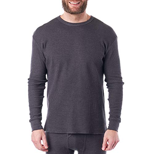 Alpine Swiss Mens Thermal Long Sleeve Top Underwear Crew Neck Shirt Waffle Knit Henley Base Layer
