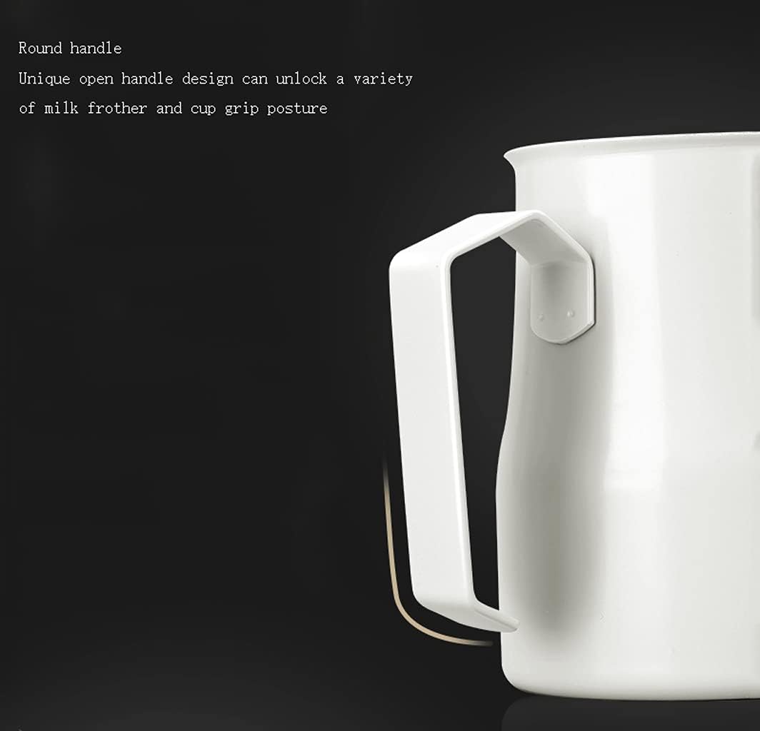 Amazon.co.jp: ミルクピッチャー ミルクジャグ 泡立てピッチャー 計量 350ml 600ml ステンレス製 ガラス ラテアートピン付き  目盛り付き スケール 耐熱 泡立て器 レンジ 対応 コーヒー エスプレッソ (ステンレススチール, 350ml) : ホーム＆キッチン 実用的 ミルクフローピッチャー大容量蒸しピッチャーステンレス鋼12 / 16.9オンスラテミルクコーヒーミルクフロスカップ 大容量