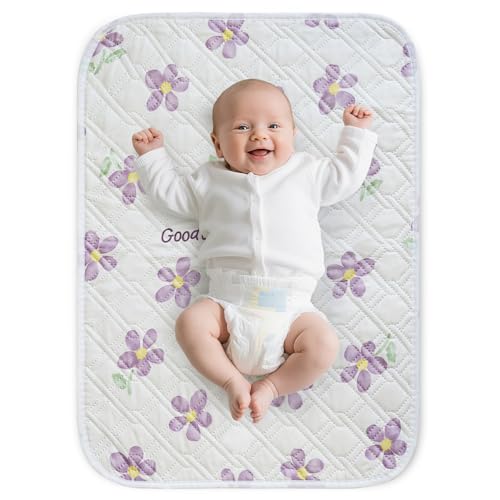 Diaper Changing Pads for Baby, Portable Change Mat, 3Layers Waterproof Change Pad Foldable Absorbent Mats for Women, Reusable Incontinence Underpads...