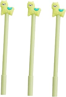 STOBOK 12 Pçs Suprimentos De Lhama Caneta Verde Lhama Presentes Canetas-Tinteiro Caneta Alpaca Canetas Kawaii Caneta De Escrita Caneta De Gel De Desenho Animado Caneta De Gel Caneta De