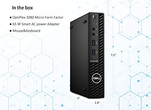 Image of 2022 Newest Dell Optiplex 3080 Micro Form Factor Business Desktop, Intel Core i5-10500T, Wi-Fi, Bluetooth, Wired Mouse&Keyboard, Windows 11 Pro (16GB RAM | 512GB SSD + 1TB HDD)