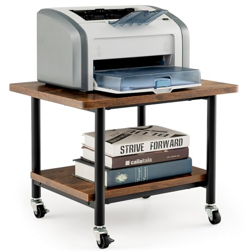 COSTWAY Supporto per Stampante, Carrello Stampante con Ruote Girevoli a