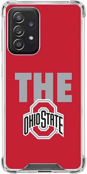 Skinit Clear Phone Case Compatible with Galaxy A52 5G - Officially Licensed Ohio State University OSU Buckeyes Split Design