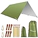 RYACO Toldo de Refugio Impermeable 3M*3M, Hamaca Tienda de campaña, portátil, Ligera, Impermeable, Refugio para Camping, Senderismo, Mochila (Ejercito Verde, 3m x 4m)