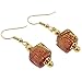 Glass Of Venice Murano Glass Antico Tesoro Cubes Earrings - Ruby Red