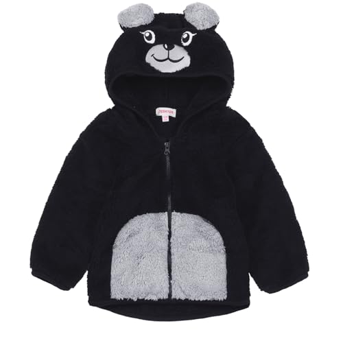 Image of Toddler Girls Boys Fleece Hoody Jacket Zip Up Teddy Coat Warm Winter Outwear